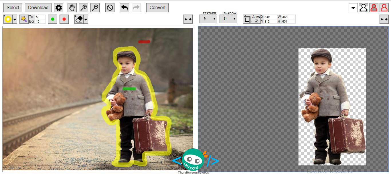 Code Tool chỉnh sửa hình ảnh giống Photoshop