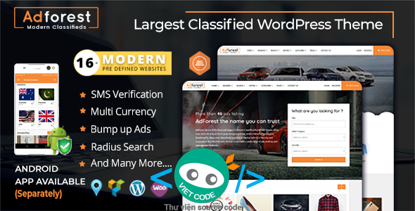 AdForest Classified Ads WordPress Theme Full